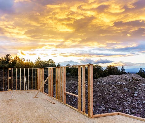 house frame partially built