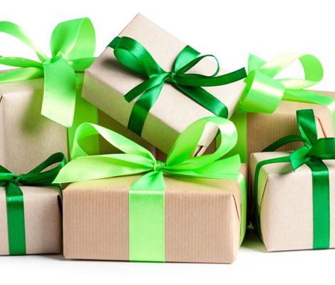pile of gifts with bows