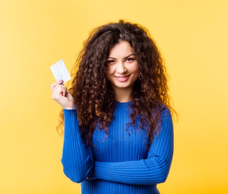 Woman with credit card
